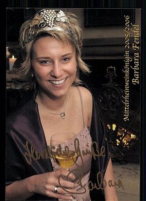 Barbara Fendel Mittelrheinweinkönigin Autogrammkarte Original Signiert + 79747