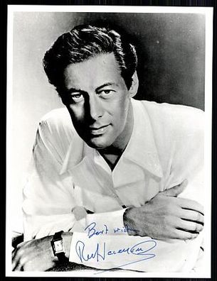 Rex Harrison ( + 1990) TOP Foto Original Signiert bek. aus Cleopatra + G 8378