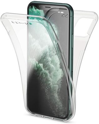 iPhone 11 Pro Max Full Cover Silikon 6.5" Transparent Schutzhülle TPU 360° Hülle