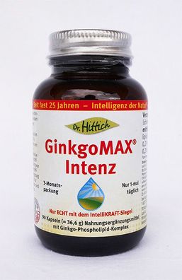 Dr. Hittich GinkgoMax Intenz, 1/2/4x 90 Kaps., Ginkgo Max, Flavonoide, Gingko