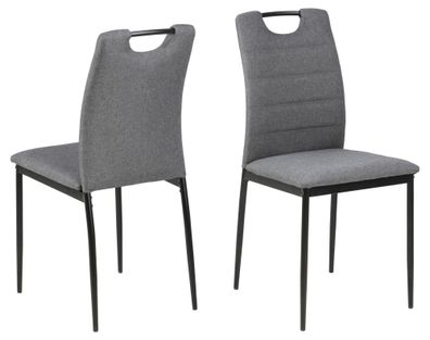 4x Dice Esszimmerstuhl grau Stuhl Set Esszimmer Stühle Küchenstuhl Stuhlset