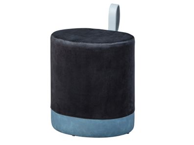 Osana Fusshocker Hocker blau schwarz Sitzhocker Hocker Fußhocker Polsterhocker