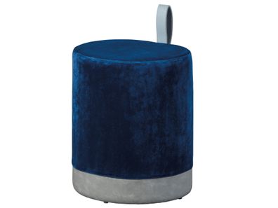 Osana Fusshocker Hocker blau grau Sitzhocker Hocker Fußhocker Polsterhocker