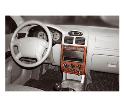 3D Cockpit Dekor für Kia Rio Baujahr 09/2002-10/2005 6 Teile