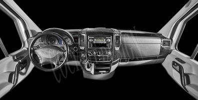 3D Cockpit Dekor für Mercedes Sprinter / Volt / Crafter ab Baujahr 04/2006 40 Teile