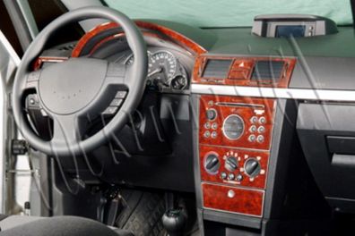 3D Cockpit Dekor für Opel Meriva Baujahr 02/2003-12/2007 17 Teile