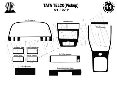 3D Cockpit Dekor für Tata Telco PICK-UP ab Baujahr 01/1997 11 Teile