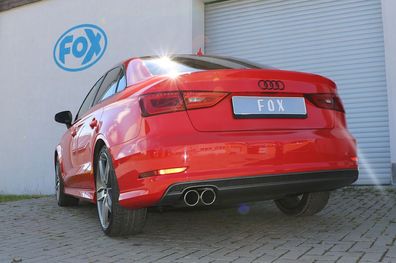 Fox Auspuff Sportauspuff Komplettanlage für Audi A3 8V Limo 1.4l TFSI