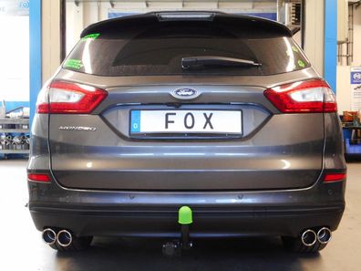 Fox Duplex Sportauspuff Endschalldämpfer für Ford Mondeo V Schrägheck Stufenheck