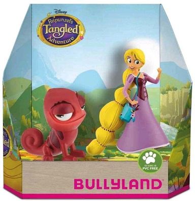 Bullyland 13463 Tangled Rapunzel und Pascal rot Spielset Figurenset
