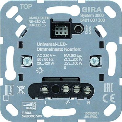 GIRA S3000 Uni-LED-Dimmer Komfort Einsatz 540100