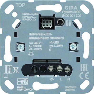 GIRA S3000 Uni-LED-Dimmer Standard Einsatz 540000