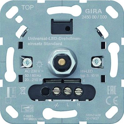 GIRA Uni-LED-Drehdimmeinsatz Standard 245000