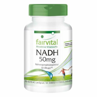 NADH 50mg - 60 zeitverzögerte DRcaps® - fairvital