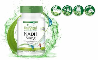 NADH 50mg - 60 zeitverzögerte DRcaps® - fairvital