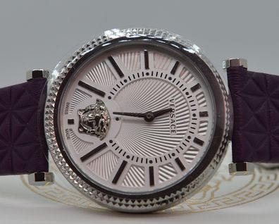 Versace VQG010015 VQG01 0015 VQG01/0015 V-Helix Damen-Armbanduhr, Leder
