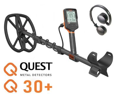 Quest Q30+ Metalldetektor + drahtlose Quest Lite-Kopfhörer