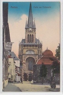62323 Feldpost Ak Aachen Partie am Fischmarkt 1918