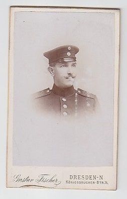 52402 Kabinettfoto Dresden Soldat der 108er Jäger um 1910