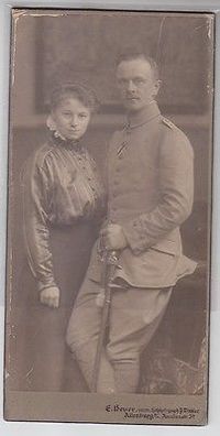 61025 großes Kabinettfoto Altenburg Soldat in Uniform um 1916