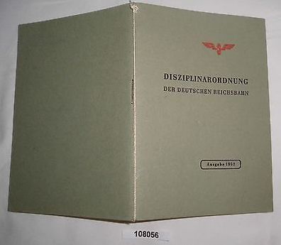 DDR Heft Disziplinarordnung der Deutschen Reichsbahn Ausgabe 1952