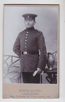 01124 Kabinettfoto Leipzig Gohlis Soldat des 107er Regiment um 1910