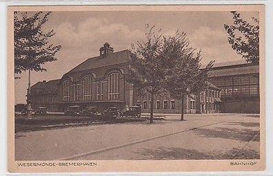 53109 Ak Wesermünde Bremerhaven Bahnhof um 1930