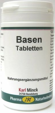 Karl Minck Basen 120 Tabletten - basisch vegan mit Zink, Selen und Chrom #502