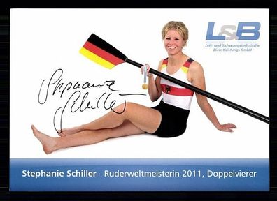 Stephanie Schiller Autogrammkarte Original Signiert Rudern + A 61653
