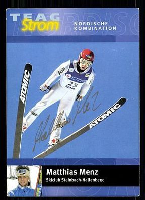Matthias Menz Autogrammkarte Original Signiert Skispringen + A 61673