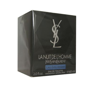 Yves Saint Laurent LA NUIT DE L`HOMME EAU Electrique Eau de Toilette edt 60ml.