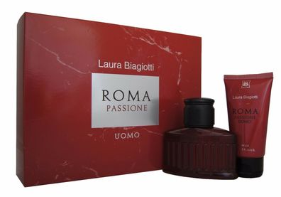 Laura Biagiotti Roma Passione UOMO Eau de Toilette EDT 75ml. & Shower Gel 75ml.