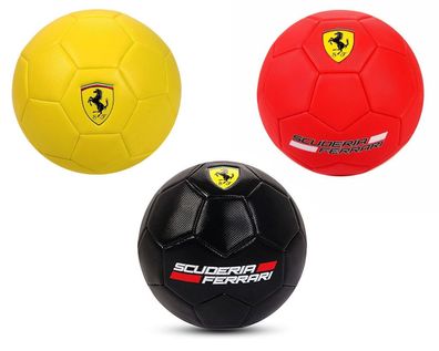 Fußball - Scuderia Ferrari offiziell lizensiert Football rot schwarz gelb Ball