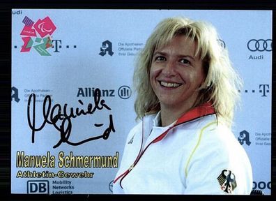 Manuela Schmermund Autogrammkarte Original Signiert Leichtathletik + A 61797