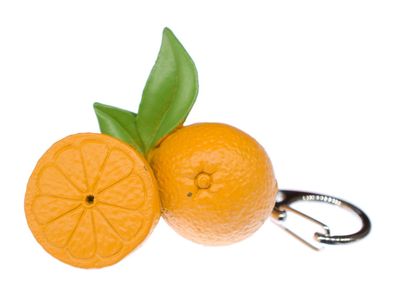 Orange Schlüsselanhänger Miniblings Obst Frucht Früchte Schlüsselring Anhänger