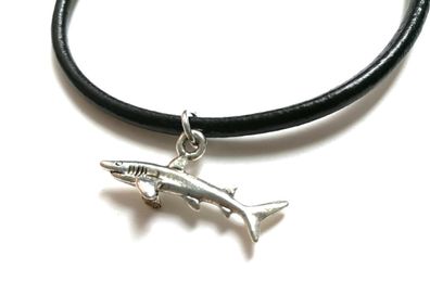 Hai Lederarmband Miniblings schwarz Armband Haifisch Weißer Hai Tauchen Tauchen