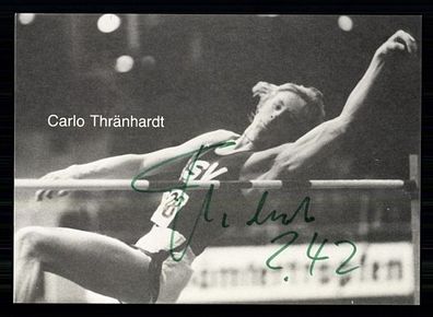 Carlo Thränhardt Autogrammkarte 80er Jahre Original Signiert Leichtathletik + A 61809