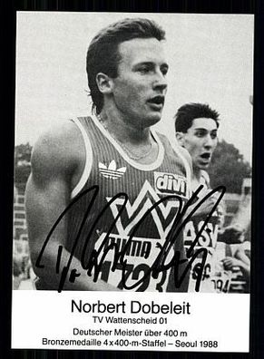 Norbert Dobeleit Autogrammkarte 80er Jahre Original Signiert Leichtathletik + A 61812