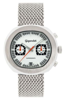 Uhr Herrenuhr Chronograph Gigandet Supergraph G11-001 Silber Metallband Datum