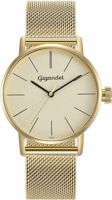 Gigandet Damenuhr Minimalism Uhr Armbanduhr Edelstahl Gold G43-021