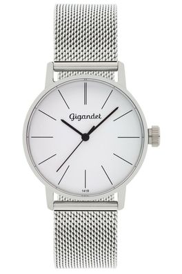 Gigandet Damenuhr Minimalism Uhr Armbanduhr Edelstahl Silber G43-005