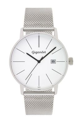 Gigandet Herrenuhr Minimalism Uhr Armbanduhr Edelstahl Silber G42-005