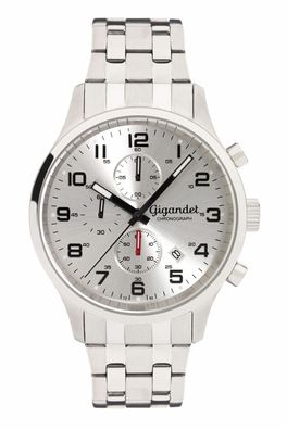 Gigandet Herrenuhr Red Touch Uhr Armbanduhr Edelstahl Silber G51-004