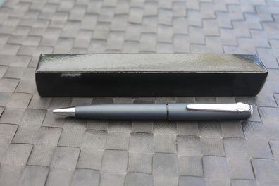 Gasdruck-Kugelschreiber; Diplomat Kugelschreiber; silberfarben, anthrazit matt