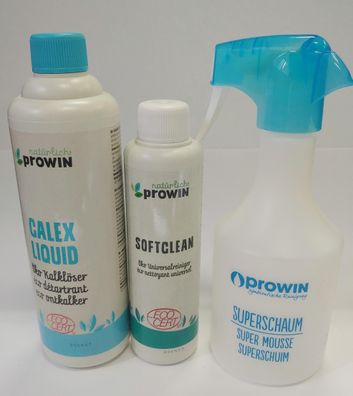 proWIN Calex Kalklöser + Softclean + Superschaumflasche
