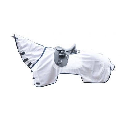 Fliegenausreitdecke mit Halsteil 3045 HKM Fliegenschutz Reiten Reitdecke weiß