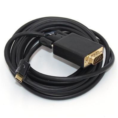 Renkforce USB / VGA Anschlusskabel 3.00 m Schwarz [1x USB-C™ Stecker - 1x