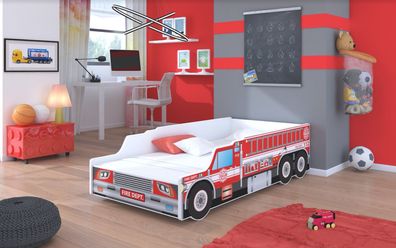 NEU!! Kinderbett Feuerwehr mit Matratze und Lattenrost NEU !!