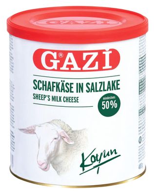 Gazi Schafskäse in Salzlake 5x 400g 50%Fett i. Tr. Käse Schaf Schafkäse Koyun peyniri