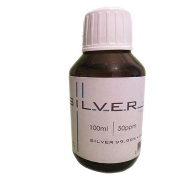 Kolloidales Silber 100ml | 50ppm Flasche Braunglas Originalitätsverschluss pure
